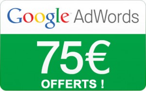 Offre 75€ AdWords