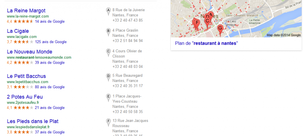 Avis clients Google