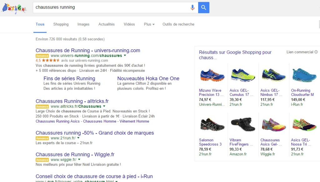 4 resultats AdWOrds