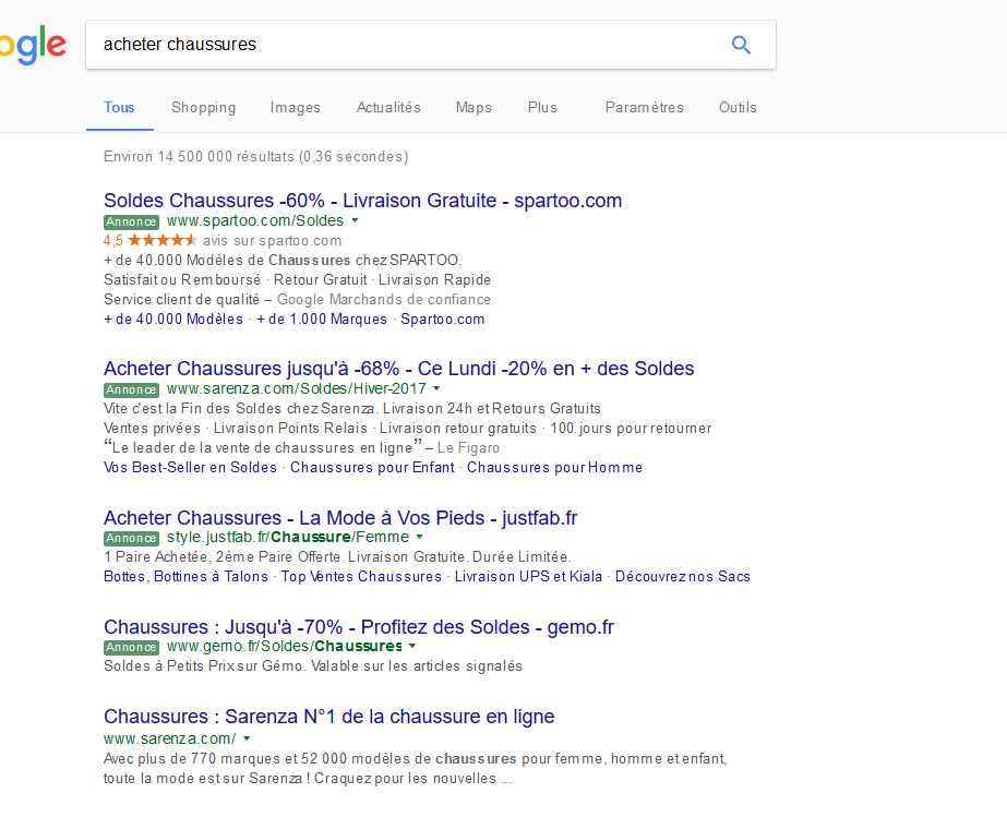 Ancienne présentation google AdWords